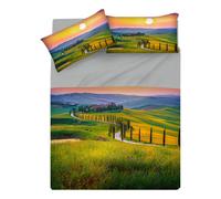 Completo lenzuola copriletto 1 piazza singolo cotone stampa digitale Tuscany