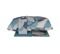 Completo lenzuola-copriletto matrimoniali in cotone Gabel Life bluette