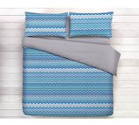 COMPLETO LENZUOLA COTONE MATRIMONIALE BAIA BLU AZZURRO