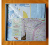 COMPLETO LENZUOLA FLANELLA 100%COTONE LETTINO CULLA BIANCALUNA PRODOTTO ITALIANO