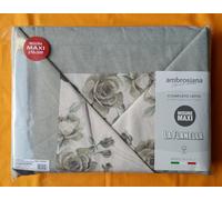 COMPLETO LENZUOLA FLANELLA ROSA / ROSE MAXI 270X300 PRODOTTO ITALIANO 2 PIAZZE