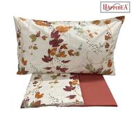 Completo Lenzuola Happidea Piazza E Mezza Made In Italy Lia Naturale