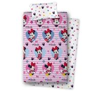 COMPLETO LENZUOLA IN 100% COTONE DISNEY MINNIE 1 POSTO LETTO SINGOLO