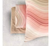 Completo lenzuola in cotone Bassetti Rippling P1 onde rosa