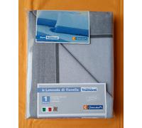 COMPLETO LENZUOLA IN FLANELLA BIANCALUNA 1PIAZZA/2PIAZZE 100%COTONE BORBONESE