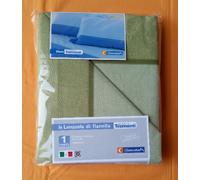 COMPLETO LENZUOLA IN FLANELLA BIANCALUNA 1PIAZZA/2PIAZZE 100%COTONE BORBONESE