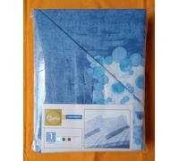 COMPLETO LENZUOLA IN FLANELLA BIANCALUNA OPERA 1 PIAZZA E MEZZA 100% COTONE