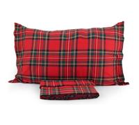 Completo lenzuola invernale 2 piazze caldo cotone BossiCasa KING 1376