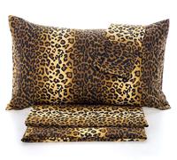 LENZUOLA MACULATO LEOPARDATO COMPLETO MORFEO MATRIMONIALE 2 PIAZZE 100% COTONE