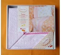 COMPLETO LENZUOLA LETTINO CULLA 100%COTONE BIANCALUNA PRODOTTO ITALIANO
