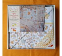 COMPLETO LENZUOLA LETTINO CULLA 100%COTONE BIANCALUNA PRODOTTO ITALIANO