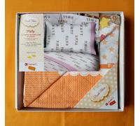 COMPLETO LENZUOLA LETTINO CULLA 100%COTONE BIANCALUNA PRODOTTO ITALIANO