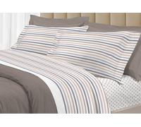 Completo Lenzuola Letto 100% Cotone Italy 3027 Disegno Riga Dots