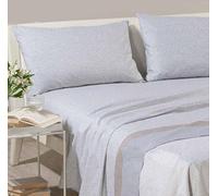 Completo Lenzuola Letto Avana Caleffi Piazza e Mezza/Grigio