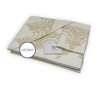 Completo Lenzuola Letto Matrimoniale Renato Balestra Alba In Puro Cotone 100%