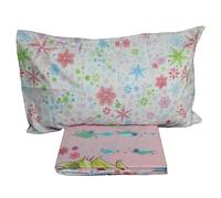 Completo Lenzuola Letto Singolo 100% Cotone Frozen Elsa Anna Novia