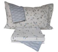 Completo lenzuola letto singolo cotone 100% una piazza 2 federe colorate Zucchi