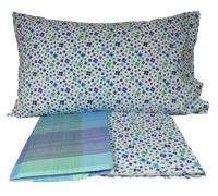 Completo lenzuola letto singolo cotone 100% una piazza 2 federe colorate Zucchi