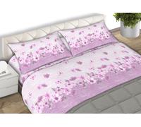 Completo Lenzuola Matrimoniale 100% Cotone Made Italy Disegno Emma CN