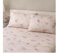 Completo Lenzuola matrimoniale Caleffi in cotone Flora beige