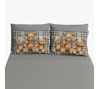 Completo Lenzuola Matrimoniale Flanella 100% Puro Cotone Caldo Morbido 4 Federe