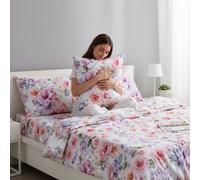 Completo lenzuola matrimoniale in raso finissimo 260x300 Rose