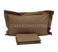 Completo Lenzuola Matrimoniale MIRABELLO Louisiana-Cacao