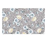 COMPLETO LENZUOLA MATRIMONIALE MISURA MAXI IN FLANELLA DI COTONE FIORI (3 Sabbia)