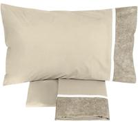 Completo lenzuola matrimoniale percalle puro cotone set letto Fazzini Galuchat