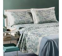 Completo Lenzuola Matrimoniali in Cotone letto due piazze Art. Dea (Azzurro)