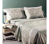 Completo Lenzuola Matrimoniali in Cotone letto due piazze Art. Dea (Grigio)