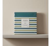 Completo Lenzuola matrimoniali invernali SOMMA Suzanne a righe verdi