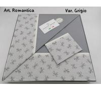 Completo Lenzuola Nazareno Gabrielli 100% Cotone Tinta Unita Con Balza Stampata