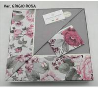 Completo Lenzuola Nazareno Gabrielli 100% Cotone Tinta Unita Con Balza Stampata