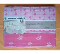 COMPLETO LENZUOLA NAZARENO GABRIELLI IN FLANELLA 100%COTONE 2PIAZZE-MATRIMONIALE