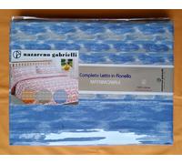 COMPLETO LENZUOLA NAZARENO GABRIELLI IN FLANELLA 100%COTONE 2PIAZZE-MATRIMONIALE