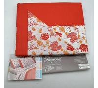 Completo Lenzuola Singolo/1,5 P/Matrimoniale Fantasia "Corallo" 100% Cotone