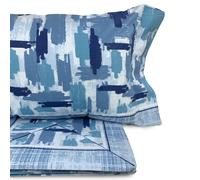 Completo lenzuola singolo 1 posto Biancaluna in cotone stampato Helga 4306