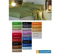 COMPLETO LENZUOLA SINGOLO BIANCALUNA IN COTONE ART. COLORED COL. A SCELTA