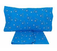 Completo Lenzuola SSC Calcio Napoli Per Letto Singolo Tre Pezzi 100% Puro Cotone