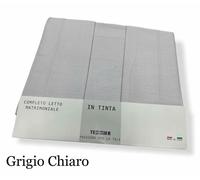 Completo Lenzuola Tinta Unita Cotone 100% Tessier Singolo/1,5 P/Matrimoniale