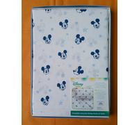 COMPLETO LENZUOLA TOPOLINO MINNIE MICKEY LETTINO CULLA DISNEY CALEFFI 100%COTONE