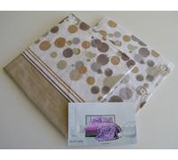 COMPLETO LENZUOLA UN POSTO SINGOLA POIS COLORE BEIGE