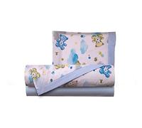 Completo lenzuoline lenzuolini set lenzuola stampa fantasia 100% cotone made in italy per lettino lettino con sbarre bimbo bimba bimbi neonato bebe LETTINO ORSETTI AZZURRO