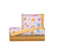 Completo lenzuoline lenzuolini set lenzuola stampa fantasia 100% cotone made in italy per lettino lettino con sbarre bimbo bimba bimbi neonato bebe LETTINO ZOO GIALLO