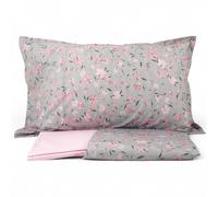 Completo lenzuolo copriletto matrimoniale in percalle di cotone di Mirabello Art. (M26)