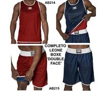 LEONE 1947, Canottiera Boxe Rosso/Blu, XXL, AB214