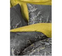 Completo letto - 1 copripiumino 220 x 240 cm + 2 federe 60 x 60 cm - 100% raso di cotone - Antracite