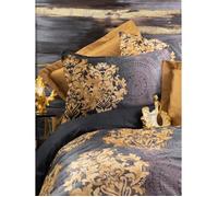 Completo letto - 1 copripiumino 220 x 240 cm + 2 federe 60 x 60 cm - 100% raso di cotone - Antracite