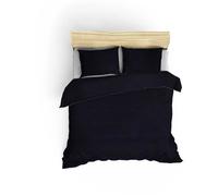 Completo letto - 1 copripiumino 220 x 240 cm + 2 federe 60 x 60 cm - 100% raso di cotone - Blu